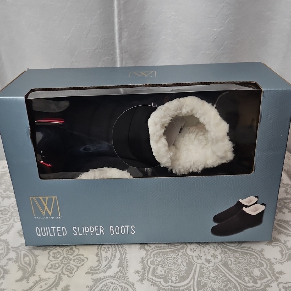 Quilted Slipper Boots M 8-9